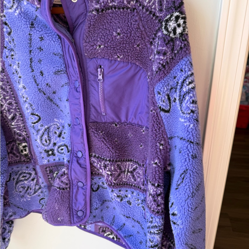 Women's Purple Patterned Jacket - Picture 2 of 5